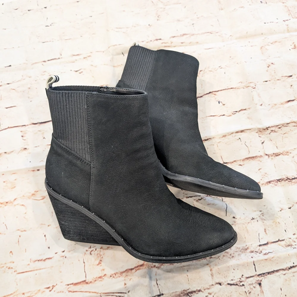 SALE Dr. Scholl's Mania Black Wedge Ankle Boots - Like New! - Picture 10 of 10